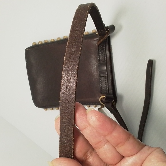 SALE ‼️ Michael Kors Studded Brown Genuine Leather Belt Bag NWT - Picture 9 of 17